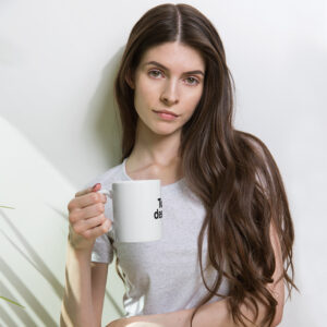 mug blanc brillant
